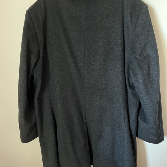 Prontomoda Men Sz. 46L charcoal grey Overcoat. Cashmere/Wool 3 Button, UnisexEUC - Picture 4 of 9